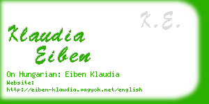 klaudia eiben business card
